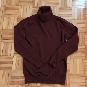 Men's 100% Cotton Slim Fit Turtleneck Sweater Size XS